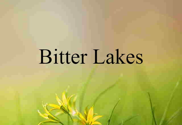 Bitter Lakes