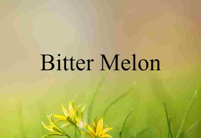 Bitter Melon (noun) Definition, Meaning & Examples