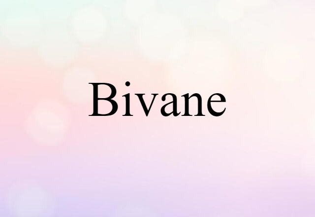 Bivane (noun) Definition, Meaning & Examples