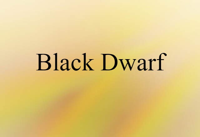 black dwarf