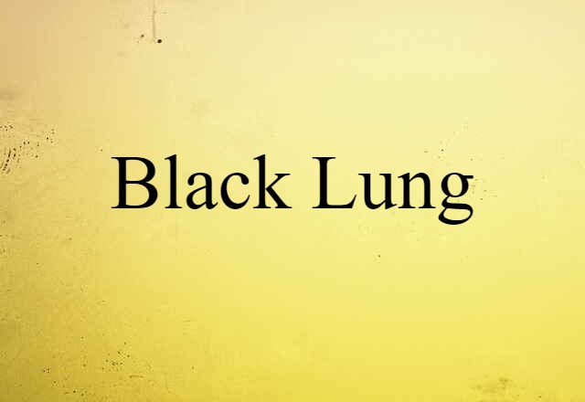 Black Lung (noun) Definition, Meaning & Examples