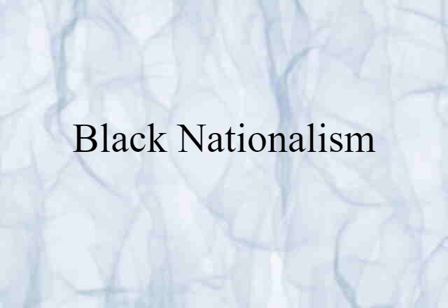 Black Nationalism (noun) Definition, Meaning & Examples