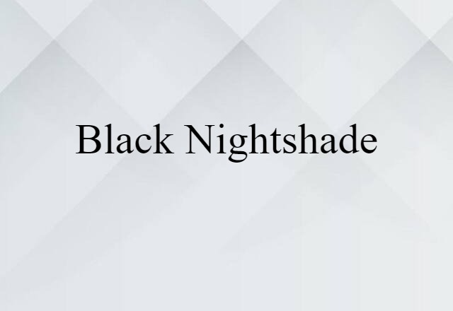 black nightshade