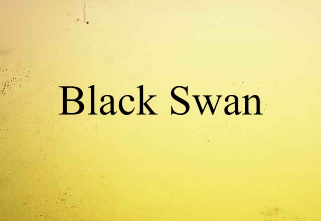 Black Swan (noun) Definition, Meaning & Examples