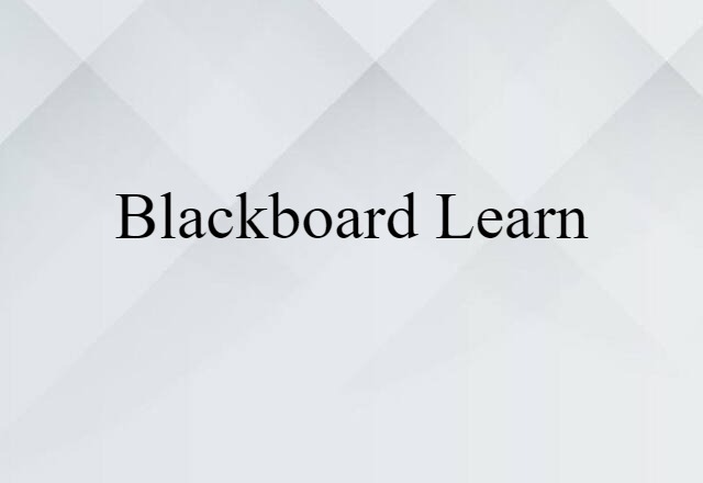 Blackboard Learn