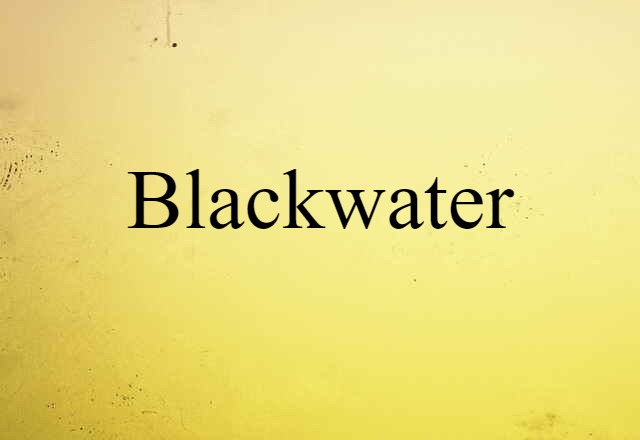 Blackwater (noun) Definition, Meaning & Examples