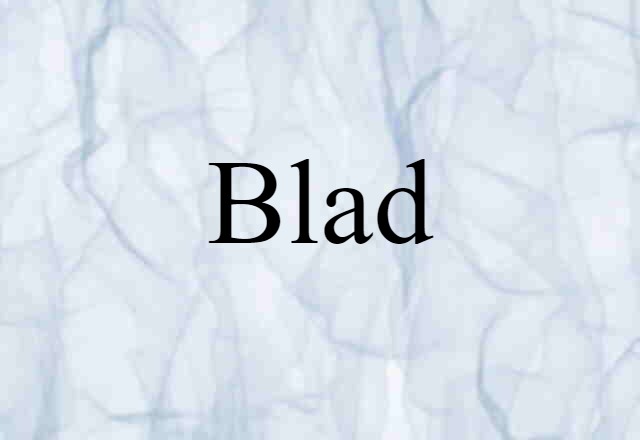 Blad (noun) Definition, Meaning & Examples