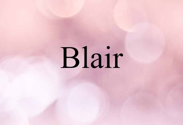 Blair (noun) Definition, Meaning & Examples