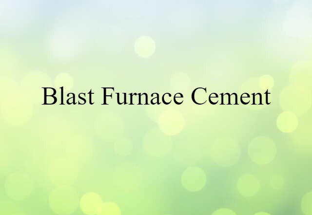 blast furnace cement