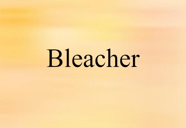 Bleacher (noun) Definition, Meaning & Examples