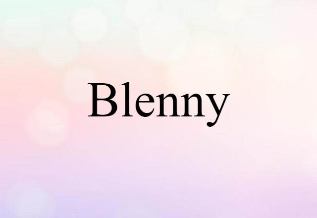 Blenny (noun) Definition, Meaning & Examples