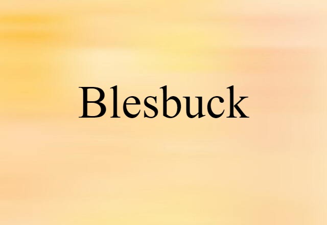 blesbuck