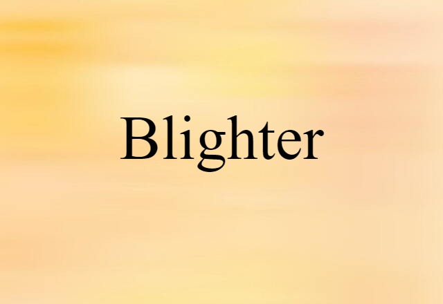 Blighter (noun) Definition, Meaning & Examples