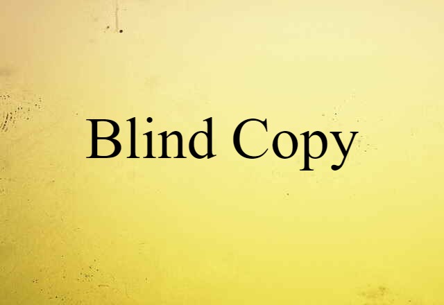 blind copy