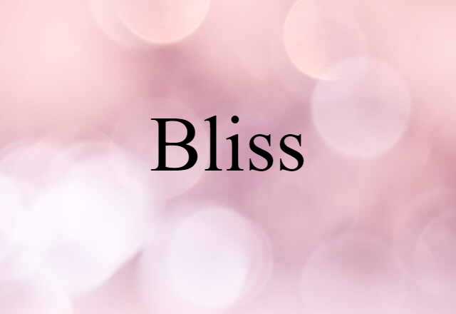 Bliss (noun) Definition, Meaning & Examples