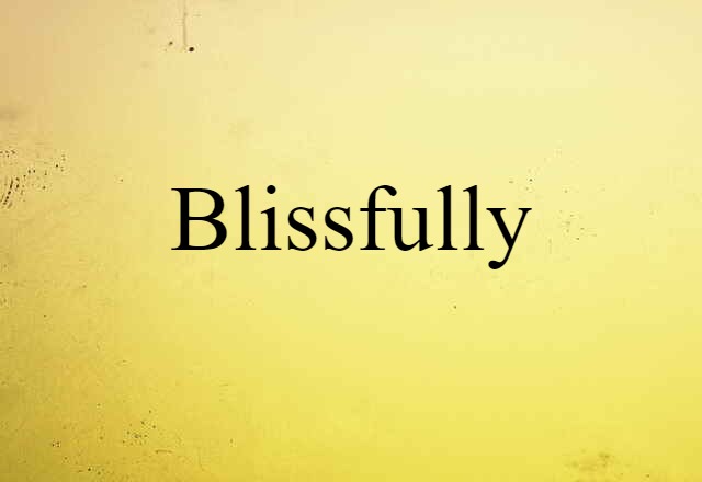 Blissfully (noun) Definition, Meaning & Examples