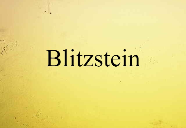 Blitzstein