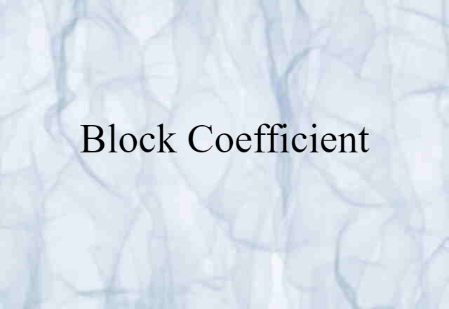 block coefficient