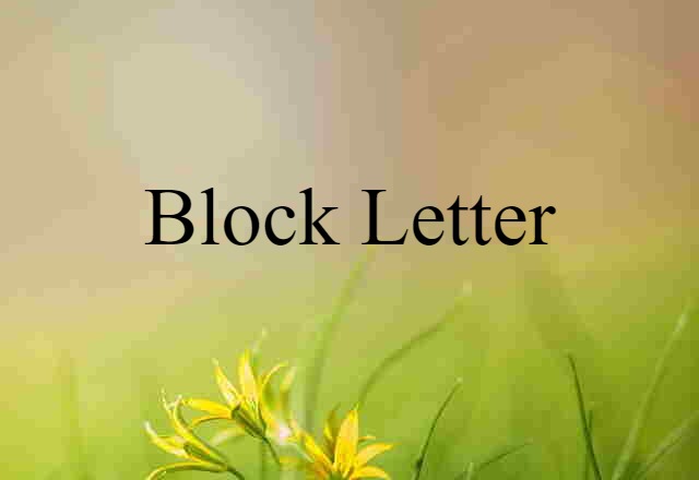 block letter