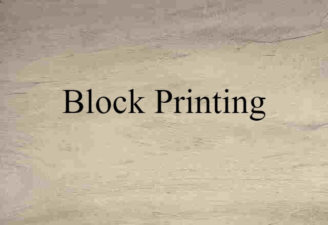 block printing