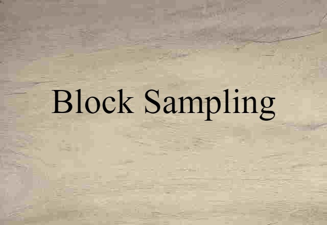 block sampling