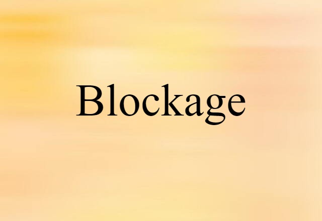 Blockage (noun) Definition, Meaning & Examples