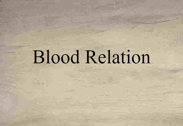 blood relation