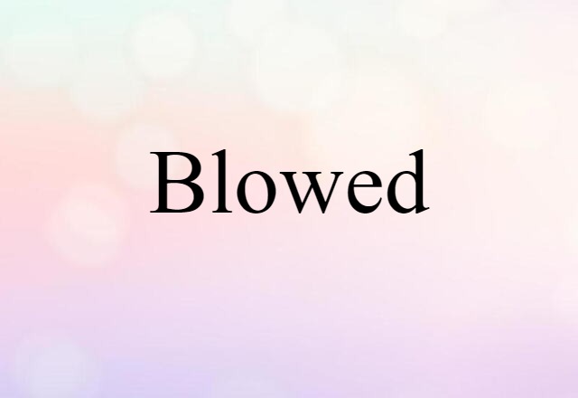 Blowed (noun) Definition, Meaning & Examples