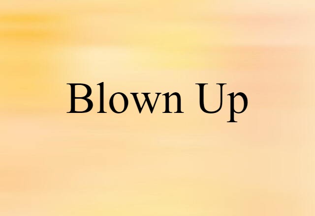 Blown Up (noun) Definition, Meaning & Examples