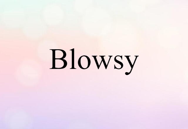 Blowsy (noun) Definition, Meaning & Examples