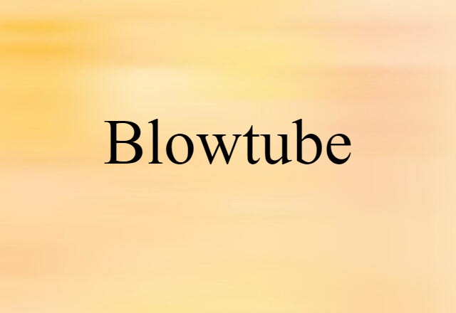 Blowtube (noun) Definition, Meaning & Examples