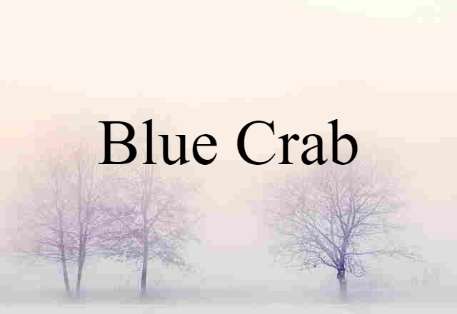 Blue Crab (noun) Definition, Meaning & Examples