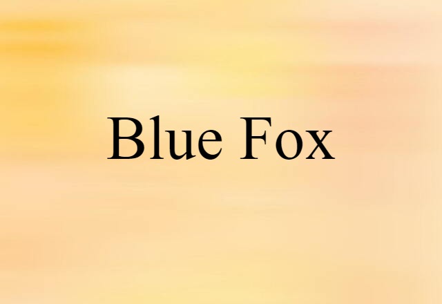 blue fox