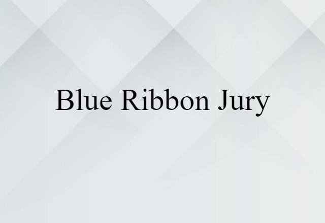 blue-ribbon jury