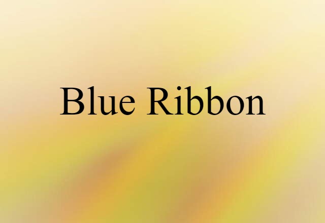 blue ribbon