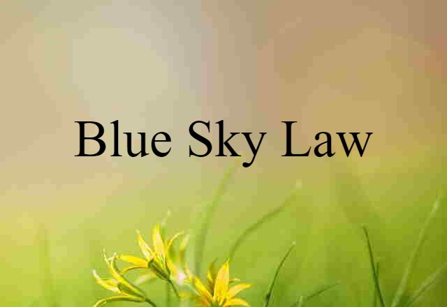 blue-sky law