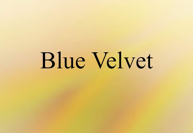 Blue Velvet (noun) Definition, Meaning & Examples