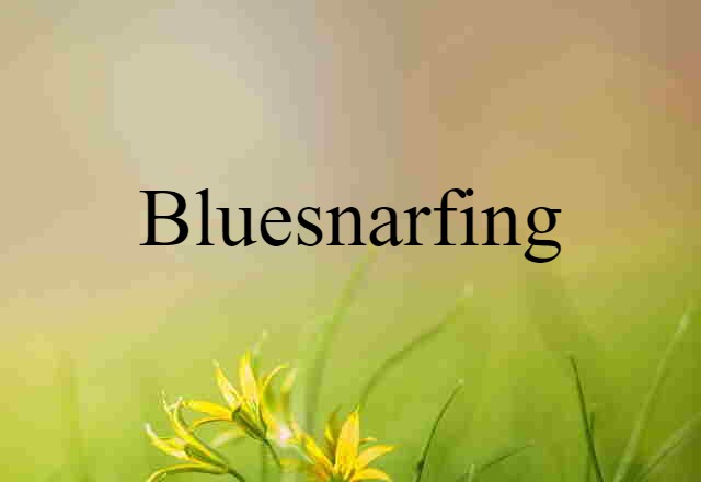 Bluesnarfing (noun) Definition, Meaning & Examples