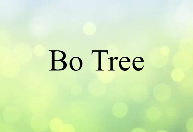 Bo Tree (noun) Definition, Meaning & Examples