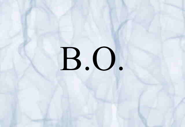 B.o. (noun) Definition, Meaning & Examples