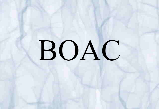 BOAC (noun) Definition, Meaning & Examples