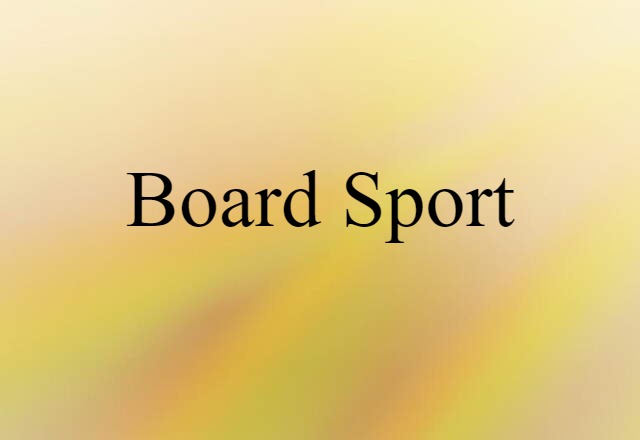 board sport