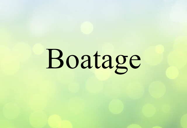 boatage