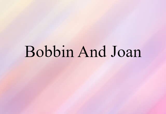 Bobbin And Joan (noun) Definition, Meaning & Examples