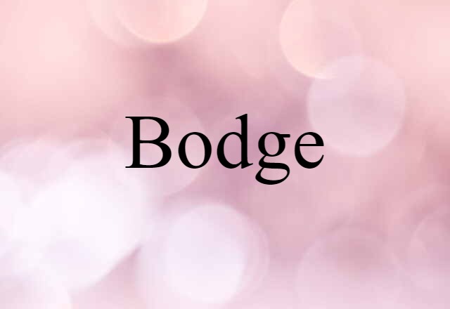 Bodge (noun) Definition, Meaning & Examples