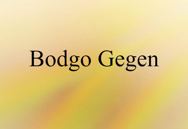 Bodgo Gegen