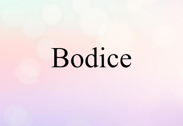 Bodice (noun) Definition, Meaning & Examples