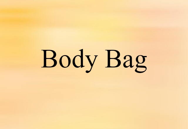 Body Bag (noun) Definition, Meaning & Examples