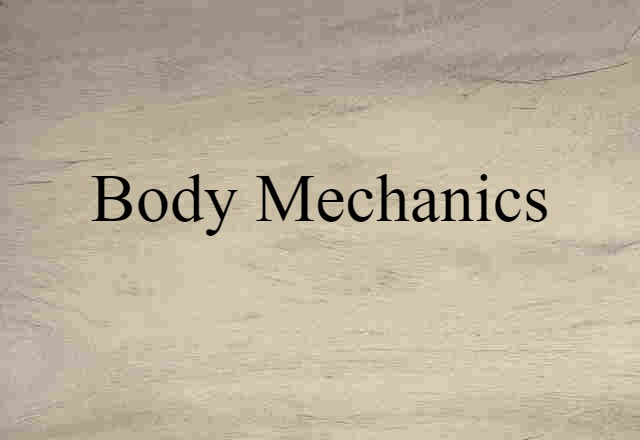 Body Mechanics (noun) Definition, Meaning & Examples