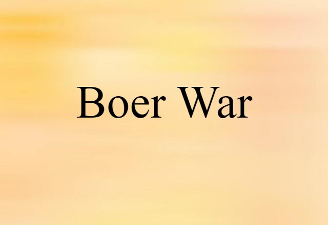 Boer War